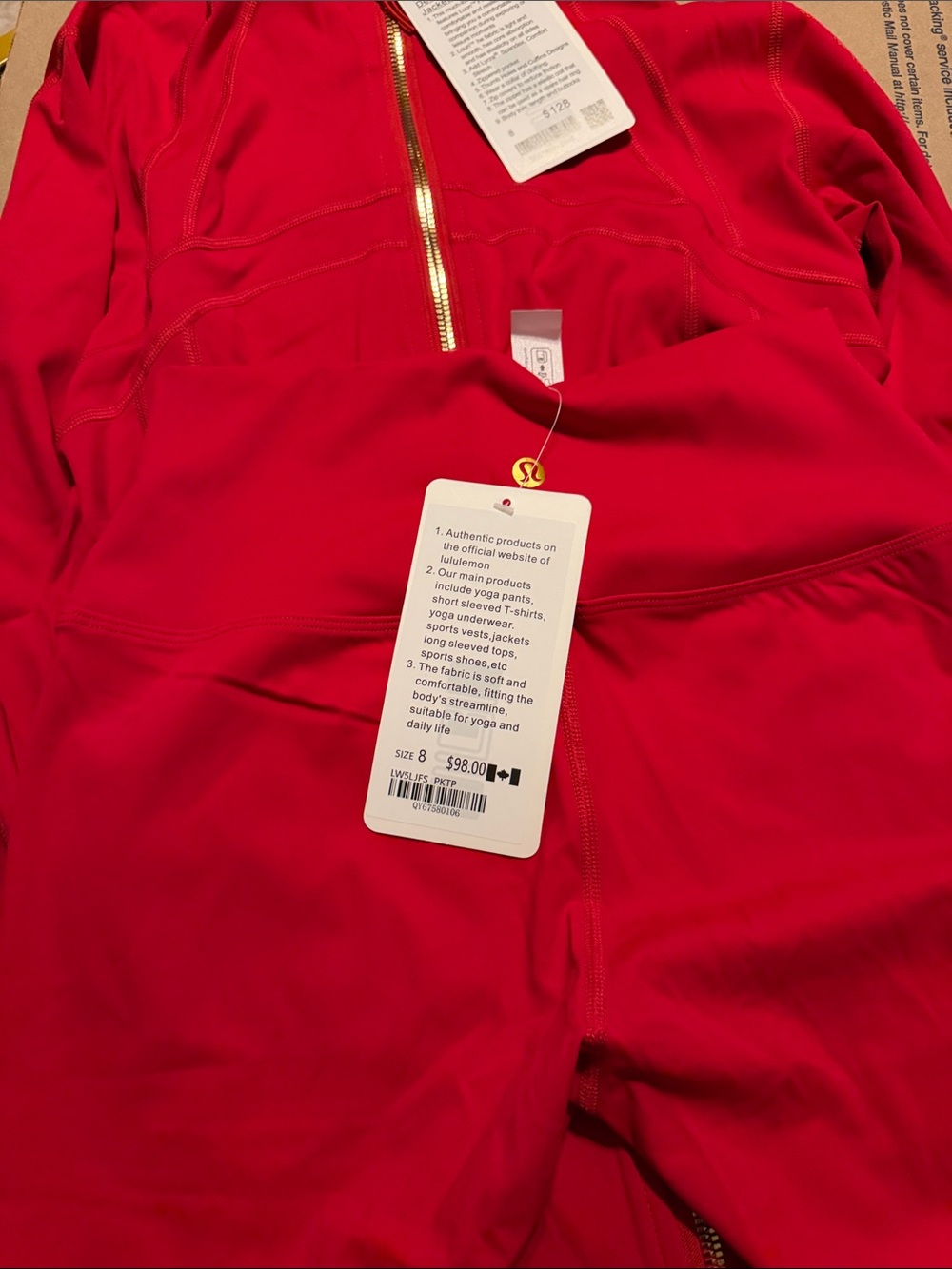 lululemon athletica set Red Athletic Shirt and pant